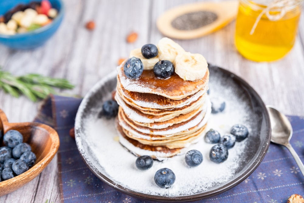 pancakes à la farine de patate douce